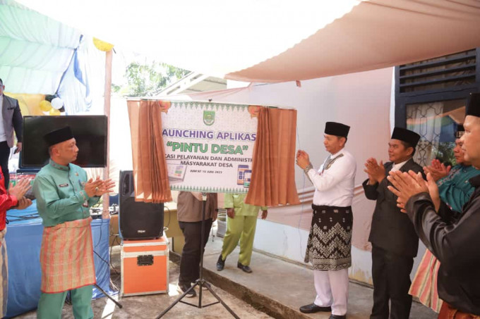 Wakil Bupati Rokan Hulu Launching Aplikasi Pelayanan Administrasi Masyarakat Desa